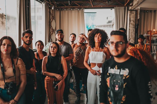 a group of young lawyers networking at an event