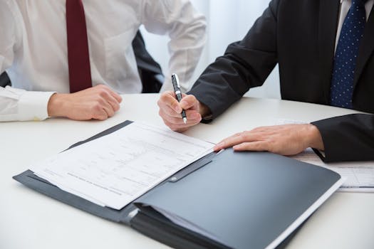 business contract on a desk