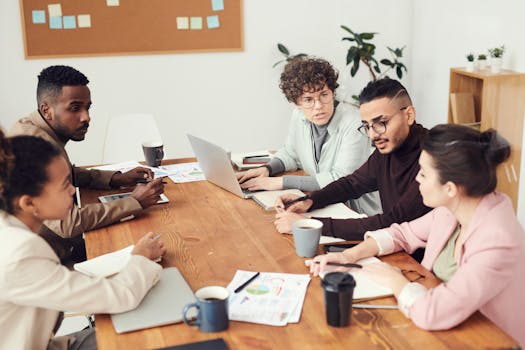 Diverse legal professionals working together