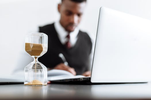 law student working in office