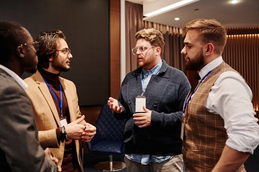 engaging at a networking event