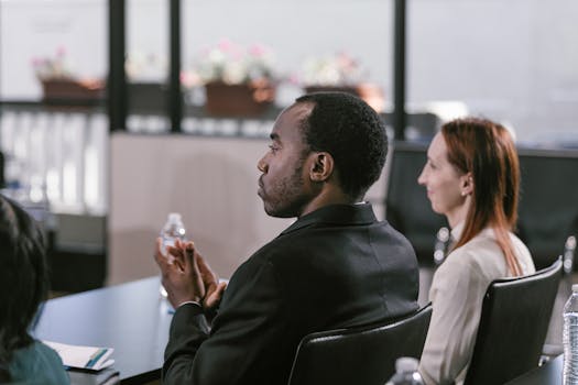 attendees networking at a legal event